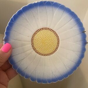 Antique au Bain Maria Paris sunflower saucers.  Set of 2